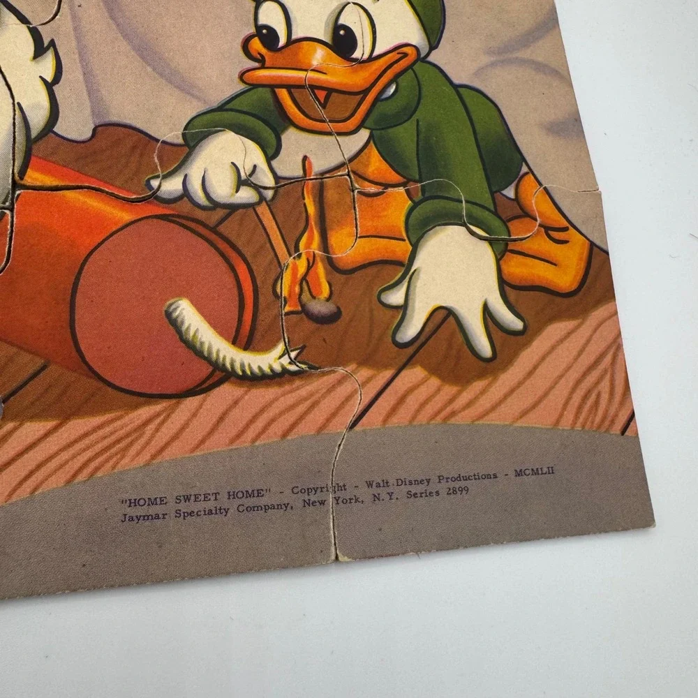 Vintage 1952 Jaymar Walt Disney Donald Duck Kiddies Jig Saw Puzzle 2899 MCMLII‎